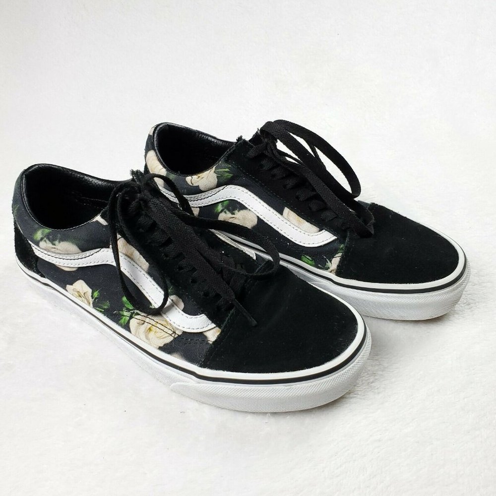Vans Old Skool Romantic Floral Black Tr White  Skate Shoes Men's 6.5 VN0A38G1VRK